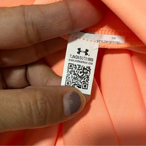 Under Armour Women’s HeatGear Coral Pink Short Sleeve T-Shirt - Size XL - Picture 6 of 12